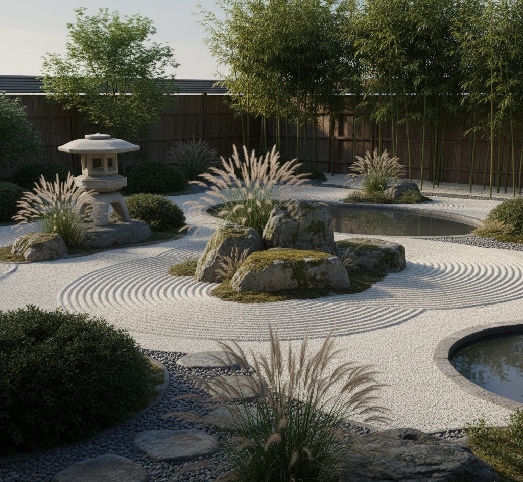 Japanese zen garden project