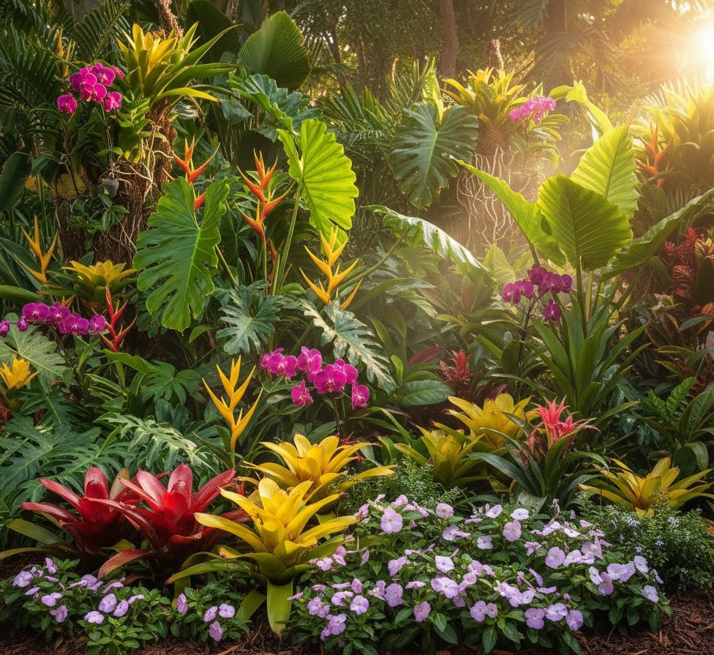 Tropical garden installation