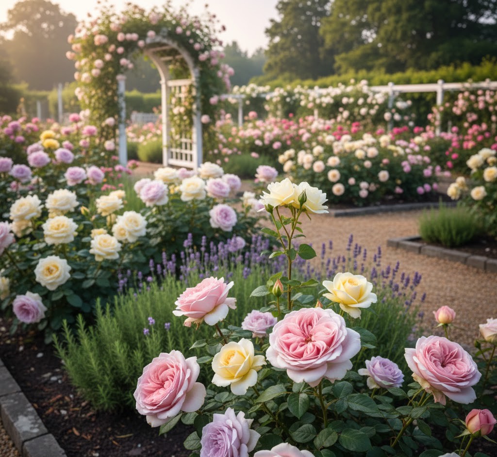 Romantic rose garden theme
